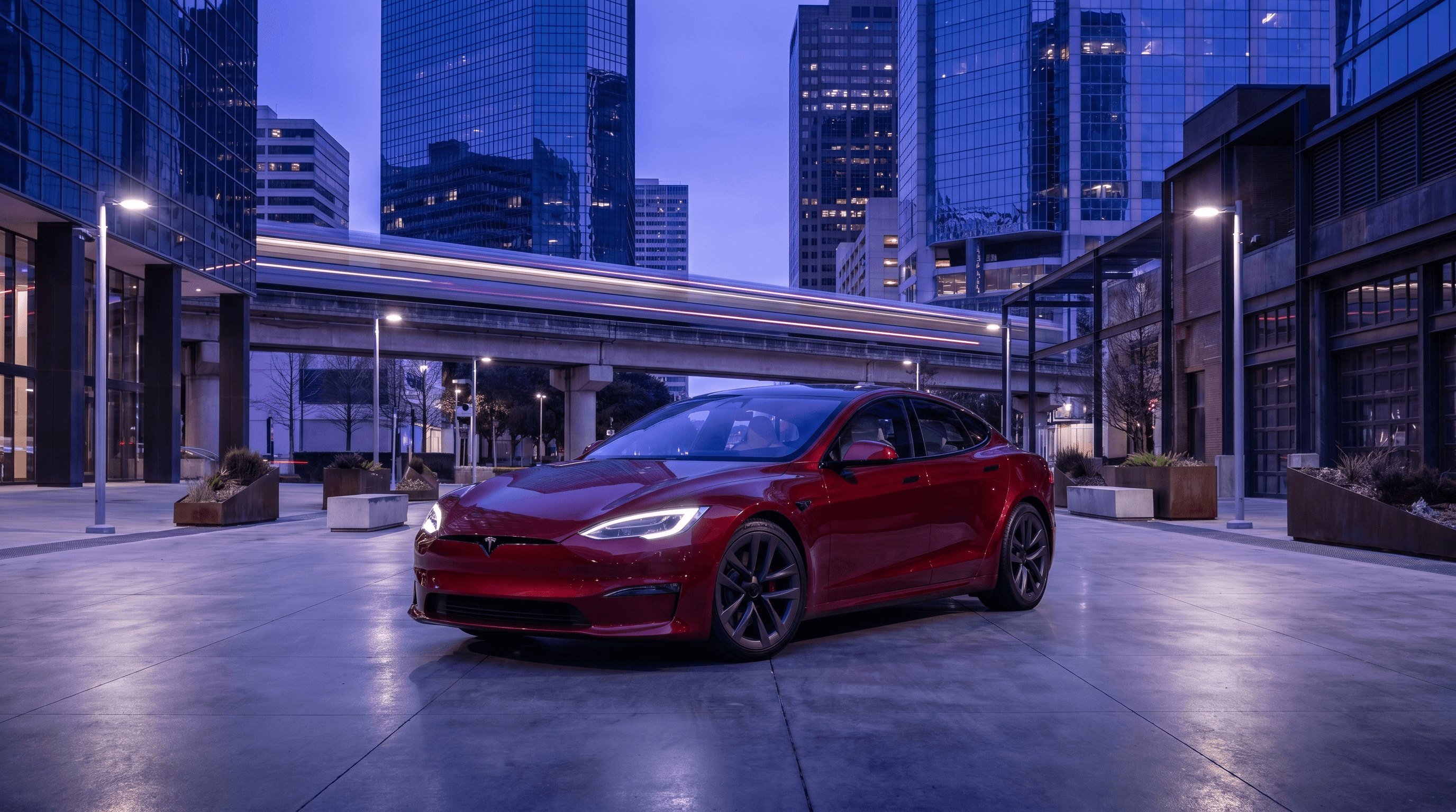 Tesla Model S Plaid rental in Houston